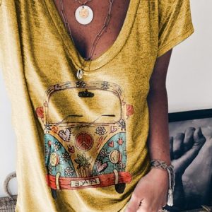 Loose Short-Sleeved Top, Tees & T-shirts, Roselinlin - Online Catalog
