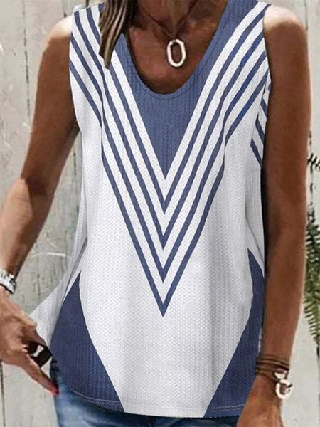 Color Block Loose Casual T-Shirt, Tank Tops & Camis, Roselinlin - Online Catalog