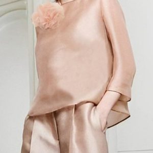 Plain Loose Daily Crew Neck Shirt With Brooch, Blouses and Shirts, color:As Picture|size:XXL, Stylewe