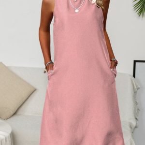 Sleeveless Casual Solid Women Dress, Midi Dresses, Roselinlin - Online Catalog