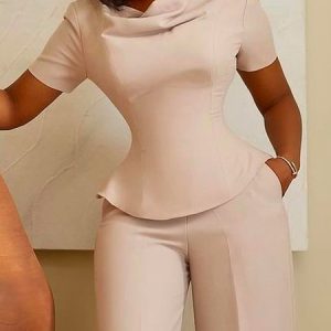 Plain Short Sleeve Urban Regular Fit Shirt, Blouses and Shirts, color:As Picture|size:XXL, Stylewe