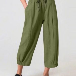 Cotton And Linen Casual Pants, Pants, Roselinlin - Online Catalog
