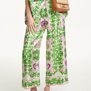 Vacation Loose Plants Straight Pants, Pants, color:As Picture|size:XXL, Stylewe