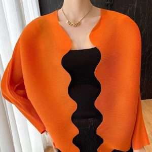 Loose Vacation Long Sleeve Plain Kimono, Kimonos, color:Orange|size:XXL, Stylewe