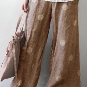 Vintage Loose Cotton-Blend Pants, Pants, Roselinlin - Online Catalog