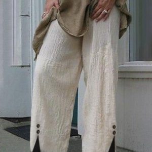 Plus Size Shift Casual Linen Bottoms, Pants, Roselinlin - Online Catalog