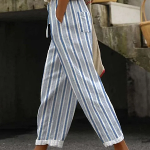 Striped Loose Casual Pants, Pants, Roselinlin - Online Catalog