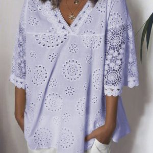 Women Cutout Blouse T Shirt Tunic Top, Blouses & Shirts, Roselinlin - Online Catalog