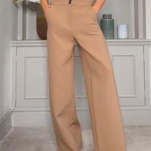 Regular Fit Plain Urban Pants, Pants, color:Khaki|size:XXL, Stylewe