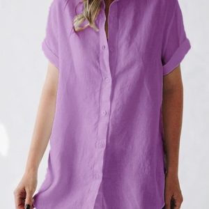 White Short Sleeve Shirt Blouse Top, Blouses & Shirts, Roselinlin - Online Catalog