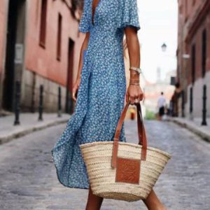 Printed Short Sleeve Swing Women Dress, Maxi Dresses, Roselinlin - Online Catalog