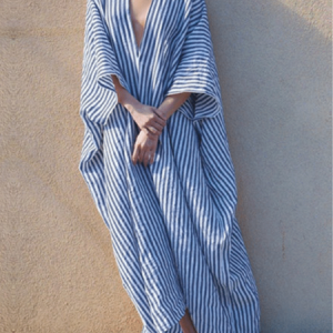 Swing Vintage Loose Stripe Maxi Dress, Maxi Dresses, Roselinlin - Online Catalog