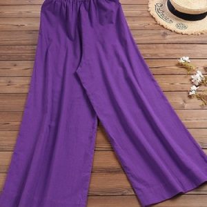 Wide-leg Cotton Pants, Pants, Roselinlin - Online Catalog