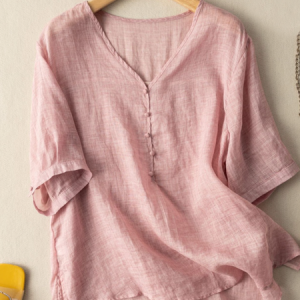Simple Loose Plain Blouse, Blouses & Shirts, Roselinlin - Online Catalog