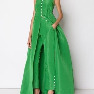 Urban Plain Crew Neck Regular Fit Sleeveless Blouse, Blouses and Shirts, color:Green|size:XXL, Stylewe