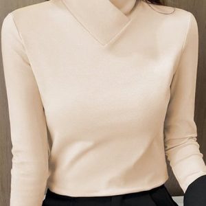 Casual Plain Long Sleeve T-shirt, Hoodies & Sweatshirts, color:Apricot|size:3XL, catalog Noracora shop