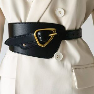 Asymmetric Triangular Buckle Girdle, Belts, color:Black|size:One-size, Stylewe