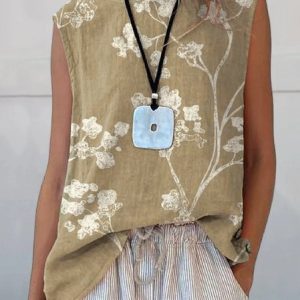 Casual Loose Floral Tank Top, Tank Tops & Camis, Roselinlin - Online Catalog