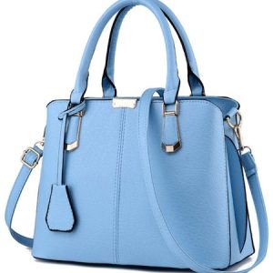 Minimalist Embossed Tote Bag Commuting Large Capacity Crossbody Bag, Bags, color:Sky Blue|size:One-size, Stylewe