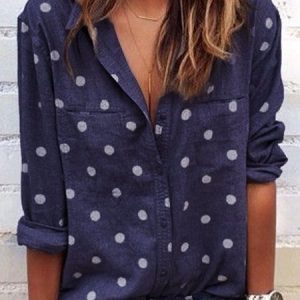 Polka Dot Blouse Women Top, Blouses & Shirts, Roselinlin - Online Catalog