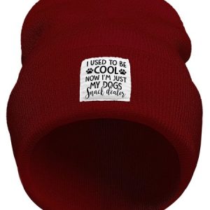 I Used To Be Cool Now I'm Just My Dogs Snack Dealer Funny Animal Dog Letter Beanie Hat, Hats, Lilicloth.com