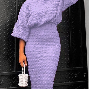 Medium Elasticity Elegant Stand Collar Short Sleeve Shirt, Blouses and Shirts, color:Purple|size:XXL, Stylewe