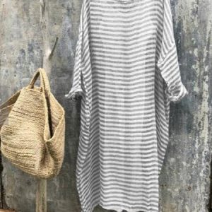 Women Striped Maxi Long Long Sleeve Tops Mini Dress, Midi Dresses, Roselinlin - Online Catalog