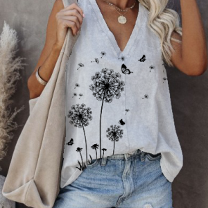 Vintage Floral Cold Shoulder T-shirt, Tank Tops & Camis, Roselinlin - Online Catalog