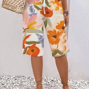 Floral Casual Pants, Pants, Roselinlin - Online Catalog