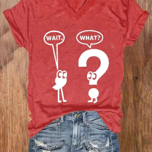 Women's Wait What Shirt Grammar American Teacher's Day Printed T-Shirt, T-shirts, Lilicloth.com