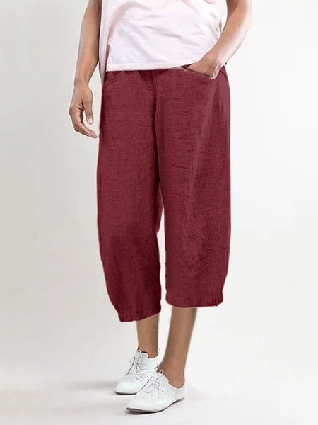 Summer Pockets Shift Casual Capri Pants, Pants, Roselinlin - Online Catalog