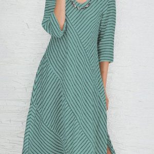 Crew Neck Women Dress Casual Dress, Maxi Dresses, Roselinlin - Online Catalog