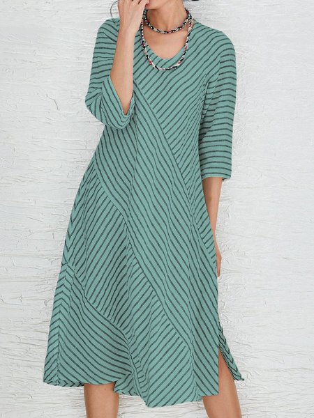 Crew Neck Women Dress Casual Dress, Maxi Dresses, Roselinlin - Online Catalog