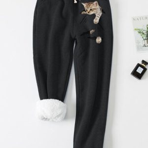 Regular Fit Plain Casual Casual Pants, Pants, Roselinlin - Online Catalog