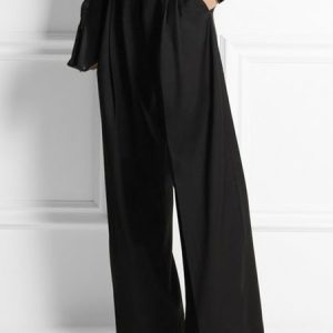 Urban Plain Regular Fit Pants, Pants, color:Black|size:XXL, Stylewe