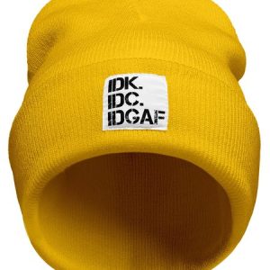 Idk Idc Idgaf Funny Letters Beanie Hat, Women's Hats, Lilicloth.com