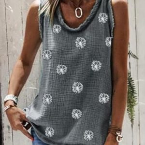 Bateau/boat Neck Sleeveless Shirt & Top, Tank Tops & Camis, Roselinlin - Online Catalog