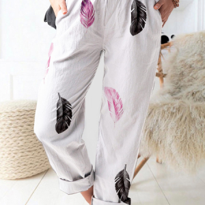 Casual Loose Feather Pants, Pants, Roselinlin - Online Catalog