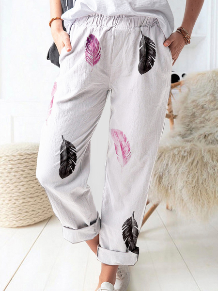 Casual Loose Feather Pants, Pants, Roselinlin - Online Catalog