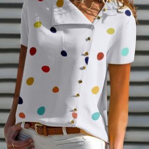 Shift Short Sleeve Cotton Top, Blouses & Shirts, Roselinlin - Online Catalog