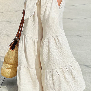 Loose Casual Plain Long Pants Wide leg pants, Pants, color:Apricot|size:XXL, Stylewe