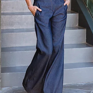 Urban Plain Straight Jeans, Jeans, color:Denim Blue|size:XXL, Stylewe