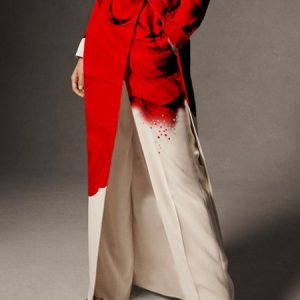 Urban Floral Regular Fit Fashion Pants, Pants, color:Red|size:XXL, Stylewe