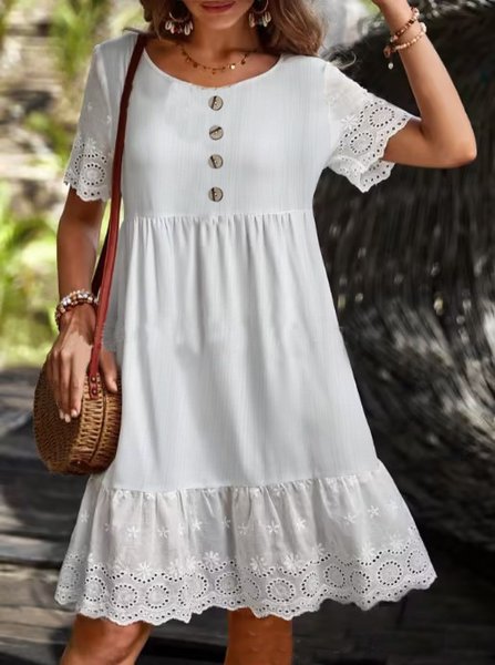 Casual Loose Plain Dress With No, Midi Dresses, Roselinlin - Online Catalog