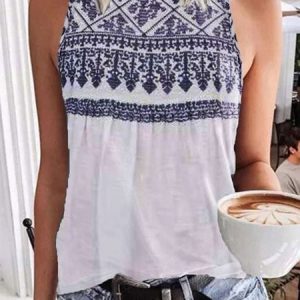 Crew Neck Cotton Casual Top, Tank Tops & Camis, Roselinlin - Online Catalog