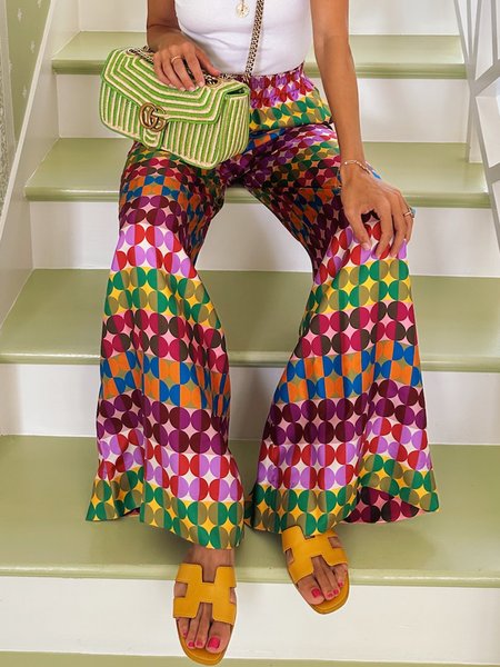 Urban Polka Dots Regular Fit Pants, Pants, color:As Picture|size:XXL, Stylewe