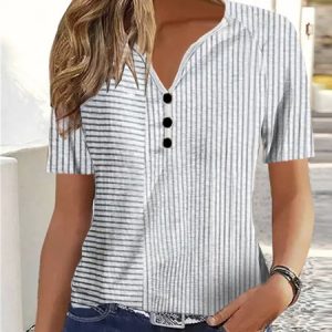 V Neck Jersey Casual Shirt, Tees & T-shirts, Roselinlin - Online Catalog