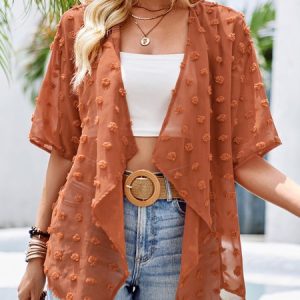 Women's Plain Regular Loose Jacket, Cardigans, color:Caramel|size:XL, catalog Noracora shop