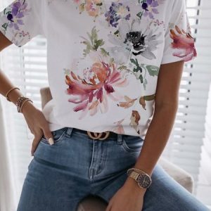 Mother's Day themed floral print spring new hot Women T-shirt, Blouses & Shirts, Roselinlin - Online Catalog