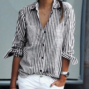Shirt Collar Half Sleeve Casual Shift Blouse, Blouses & Shirts, Roselinlin - Online Catalog